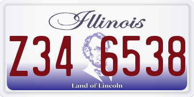 IL license plate Z346538