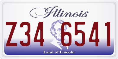 IL license plate Z346541