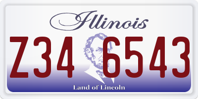 IL license plate Z346543