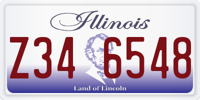 IL license plate Z346548