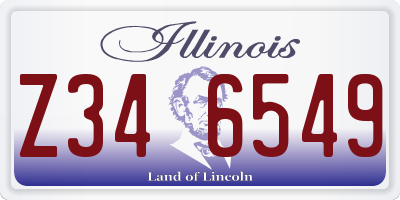IL license plate Z346549