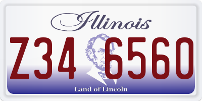 IL license plate Z346560