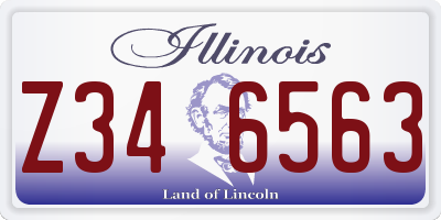 IL license plate Z346563