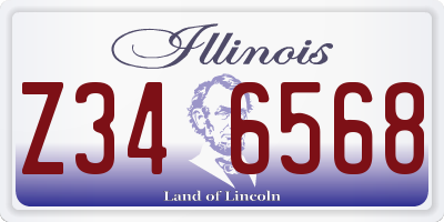 IL license plate Z346568