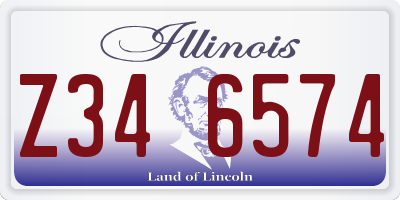 IL license plate Z346574
