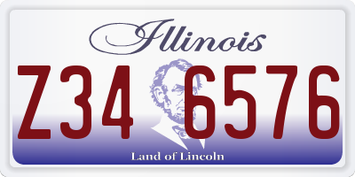 IL license plate Z346576