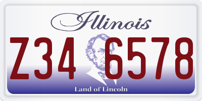IL license plate Z346578