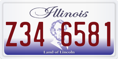 IL license plate Z346581
