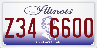 IL license plate Z346600