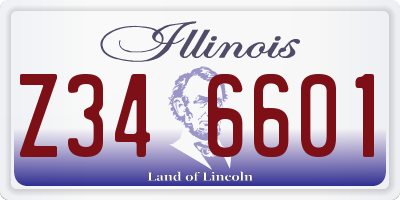 IL license plate Z346601