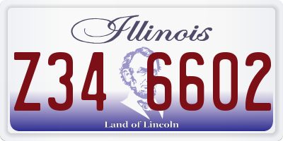 IL license plate Z346602
