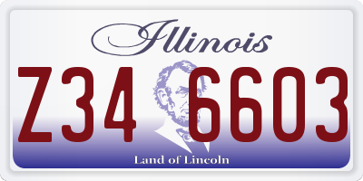 IL license plate Z346603
