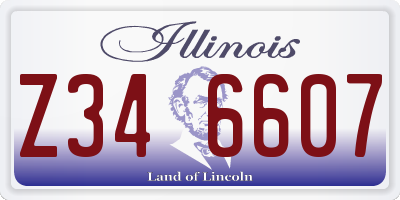 IL license plate Z346607