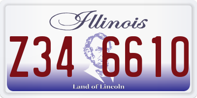 IL license plate Z346610