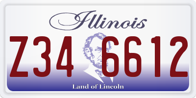 IL license plate Z346612