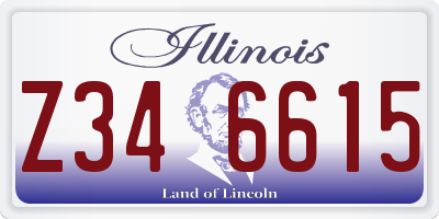 IL license plate Z346615