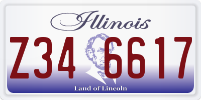 IL license plate Z346617