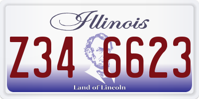 IL license plate Z346623