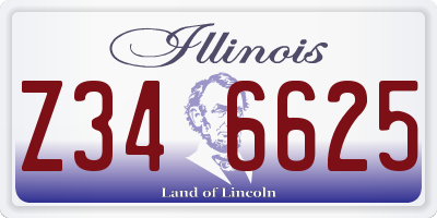 IL license plate Z346625