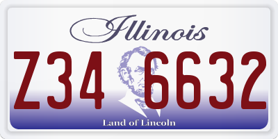 IL license plate Z346632