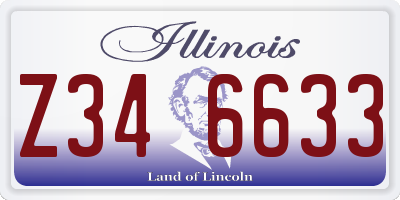 IL license plate Z346633