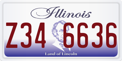 IL license plate Z346636