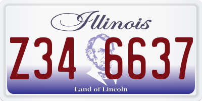 IL license plate Z346637