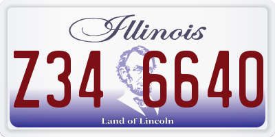 IL license plate Z346640