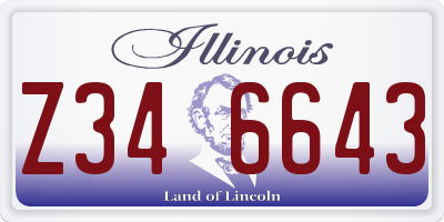 IL license plate Z346643