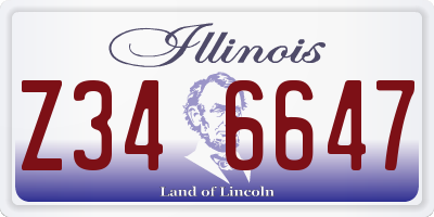 IL license plate Z346647