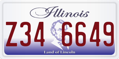 IL license plate Z346649