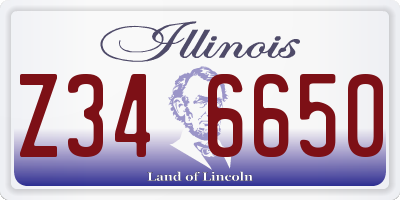 IL license plate Z346650
