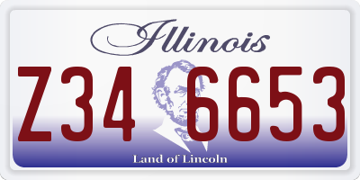 IL license plate Z346653