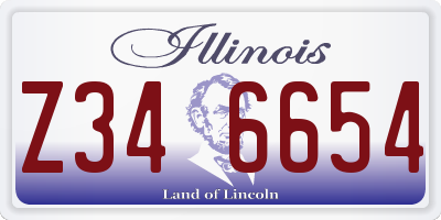 IL license plate Z346654
