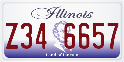 IL license plate Z346657