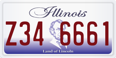 IL license plate Z346661