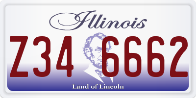 IL license plate Z346662
