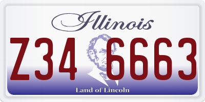 IL license plate Z346663