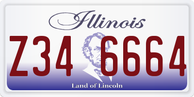 IL license plate Z346664