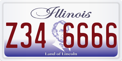 IL license plate Z346666