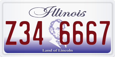 IL license plate Z346667
