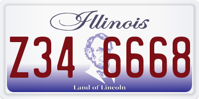 IL license plate Z346668