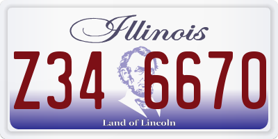 IL license plate Z346670
