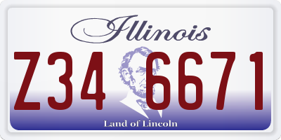 IL license plate Z346671