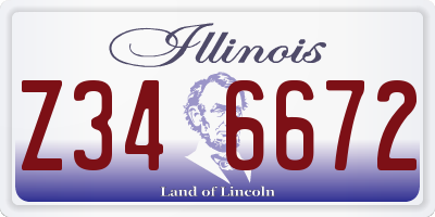 IL license plate Z346672