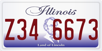 IL license plate Z346673