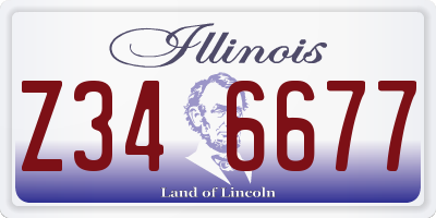 IL license plate Z346677