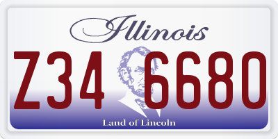 IL license plate Z346680