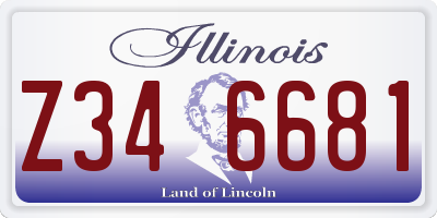 IL license plate Z346681