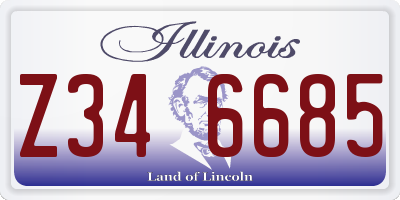 IL license plate Z346685